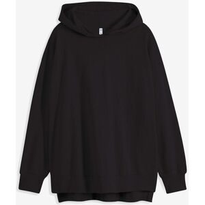 bonprix Hoodie, Oversized Form, reine Baumwolle, mit Seitenschlitzen, vokuhila Look