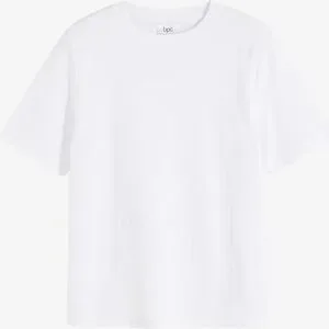 bonprix T-Shirt aus reiner schwerer Bio-Baumwolleweiß 52Damen