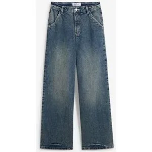bonprix Wide Leg Jeans High Waist, Low Stretchblau 36Damen