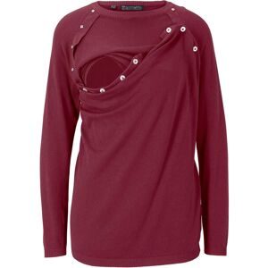 bonprix 2-in-1 Umstands- und Stillpullover aus Feinstrickrot 36Damen