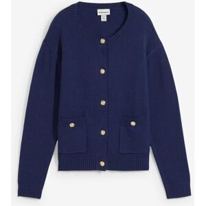 bonprix Feinstrickjacke aus Baumwoll-Mixblau 36Damen