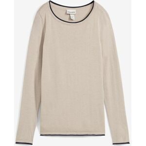 bonprix Strickpullover weiches Material, mit kontrastfarbiger Rollkante