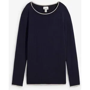 bonprix Strickpullover weiches Material, mit kontrastfarbiger Rollkante