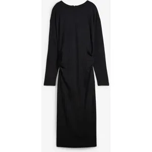 bonprix Midikleid aus bequemen Punto di Romaschwarz 52Damen