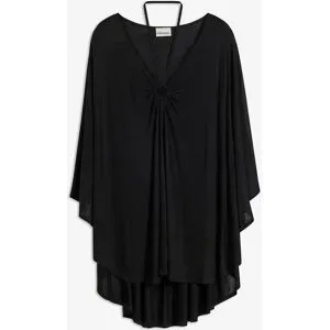 bonprix Transparente Strandtunika aus Viskoseschwarz 44Damen
