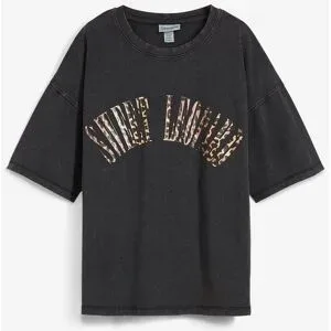 bonprix Oversize-Shirt aus weichem Baumwoll-Mixschwarz 36Damen
