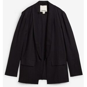 bonprix Weit geschnittener Blazer aus Leinen-Viskose-Mixschwarz 44Damen