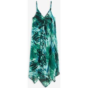 bonprix Transparentes Strand Maxikleid aus leichtem Chiffongrün 40Damen