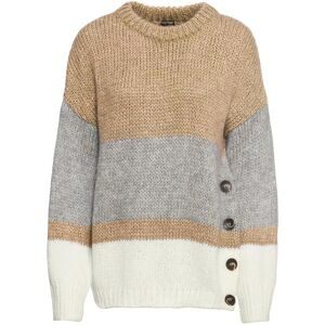 bonprix Strickpullover aus Polyacryl und Polyester, mit Knopfleiste, in Oversize-Passform
