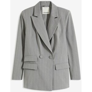 bonprix Nadelstreifen Blazer aus softem Viskose-Mixgrau 52Damen