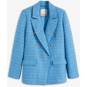 bonprix zweireihiger Bouclé-Blazerblau 38Damen