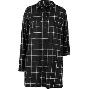 bonprix Karierte Longbluse mit Taschenschwarz 38Damen