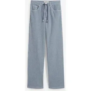 bonprix Loose Straight-Jeans, High Waist, Streifenblau 36Damen