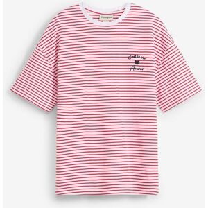 bonprix T-Shirt lockere Passform, Kurzarm-Design, aus Baumwolle, mit Stickerei
