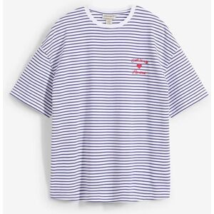 bonprix Gestreiftes T-Shirt mit Stickereiblau 36Damen