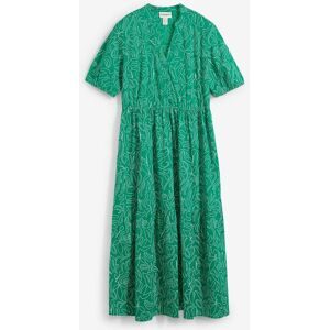 bonprix Midikleid körperumspielende Form, mit Henleykragen, Halbarm-Design