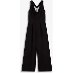 bonprix Jumpsuit mit Wasserfallausschnittschwarz 44Damen