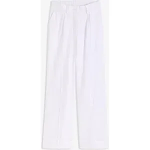 bonprix Palazzo-Hose aus Leinen-Mixweiß 42Damen