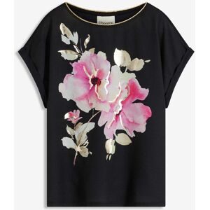 bonprix T-Shirt lockere Passform, mit Satin-Einsatz, ärmellos