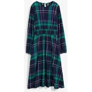 bonprix Flanellkleid aus reiner Bio-Baumwolleblau 50Damen