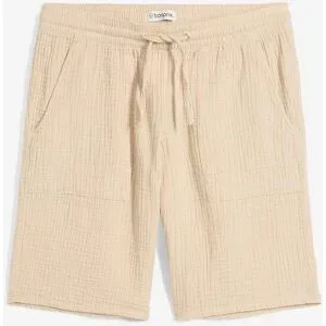 bonprix Schlupf-Bermuda aus Musselinbeige 40Damen