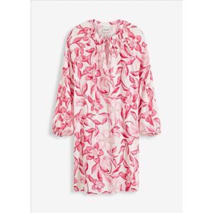 bonprix bedrucktes Tunika-Kleid aus fließender Viskoseweiß 38Damen