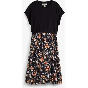 bonprix 2-in-1 Umstands- und Stillkleid mit Taschenschwarz 36Damen