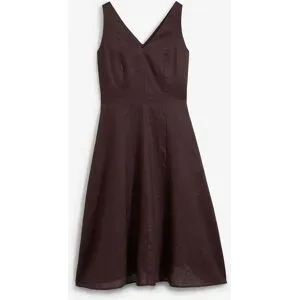 bonprix Midikleid aus reinem Leinenbraun 50Damen