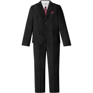 bonprix Anzug mit Hemd und Krawatte (4tlg. Set)schwarz 134Knaben