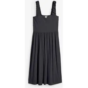bonprix Shirtkleid aus Baumwoll-Viskose-Mixschwarz 44Damen