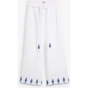 bonprix Leinen-Culotte mit Gürtel (2 tlg. Set)weiß 46Damen