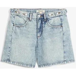bonprix Jeans-Shorts Mid Waist, Low Stretchblau 42Damen
