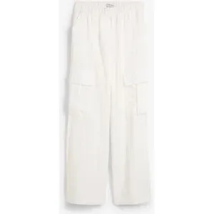 bonprix Cargohose aus fließendem Lyocell-Mixweiß 38Damen