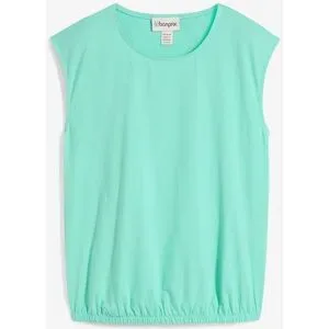 bonprix Shirt mit elastischem Bündchengrün 44Damen