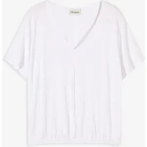 bonprix Oversize-Shirt aus softem Viskose-Mixweiß 44Damen