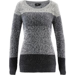 bonprix Strickpullover aus Baumwollmischung, ohne Verschluss, eng anliegende Passform