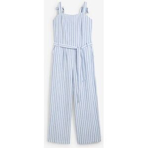 bonprix Jumpsuit loose fit, ärmellos, mit Bindedetails, aus Baumwolle und Leinen