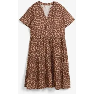 bonprix Musselin-Minikleid aus reiner Baumwollebraun 38Damen