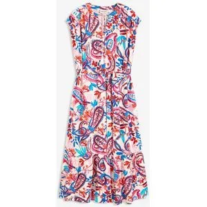 bonprix Hemdblusenkleid aus fließender Viscoseweiß 50Damen