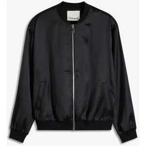 bonprix Blouson aus fließendem Satinschwarz 42Damen