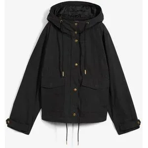 bonprix Übergangsjacke mit Kapuzeschwarz 48Damen