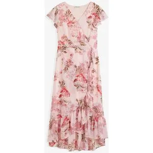 bonprix Chiffonkleid mit Volantsrosa 48Damen