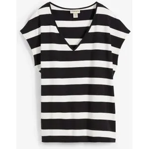 bonprix Gestreiftes Strickshirtschwarz 36Damen
