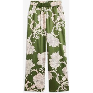 bonprix Palazzo-Hose aus fließendem Satingrün 54Damen