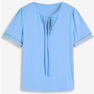 bonprix Shirt-Tunika mit Spitzenbandblau 48Damen