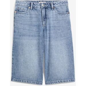 bonprix Jeans-Bermuda Mid Waist, Low Stretchblau 46Damen