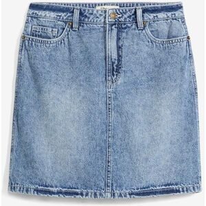 bonprix Jeansrock regular fit, mit hinterem Schlitz, aus Baumwolle
