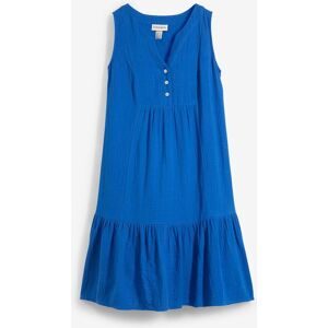 bonprix Baumwoll-Midikleid aus luftigem Musselinblau 40Damen