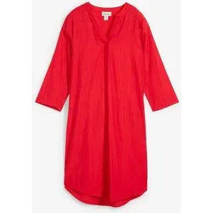 bonprix Tunika-Kleid aus Viskose-Mix mit Struktur Effektrot 52Damen