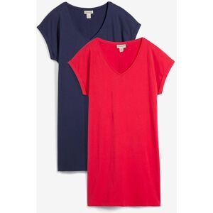 bonprix Shirtkleid Packung, 2 tlg. tlg. für Frühling und Sommer, aus reiner Baumwolle, lockerer Schnitt